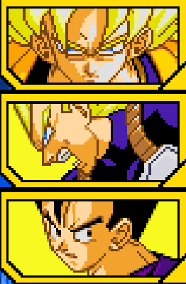 Goku Super Saiyan Vegeta Super Saiyan et Gohan Ado