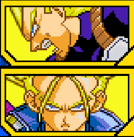 Vegeta Super Saiyan et Trunks Super Saiyan