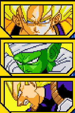 Goku Super Saiyan et Piccolo et Vegeta Super Saiyan