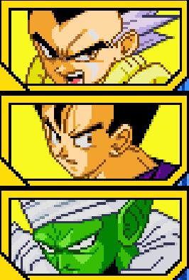 Gotenks et Gohan Ado et Piccolo
