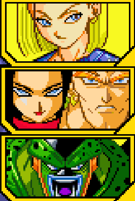 Les cyborgs lors de l'apparition de Cell